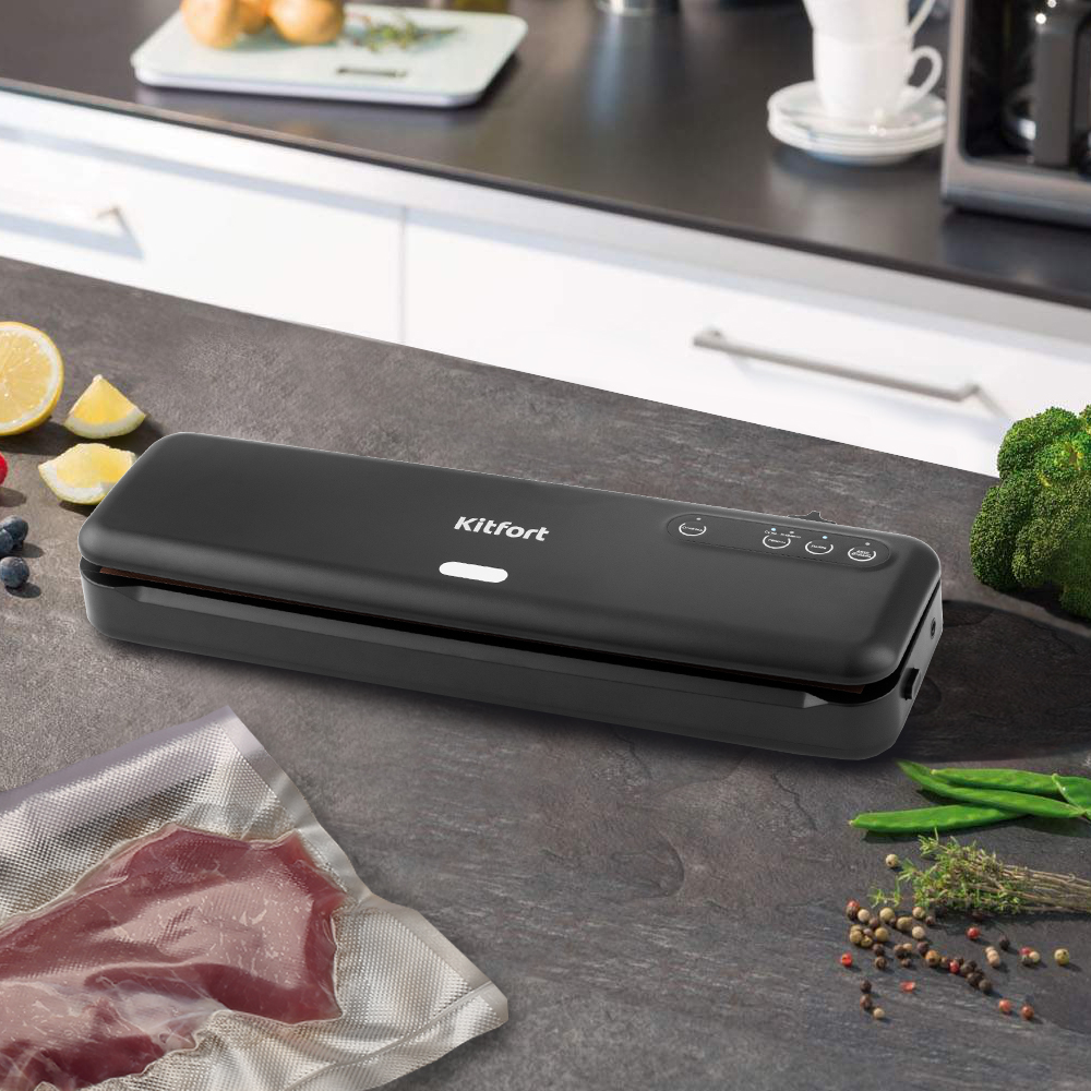 Вакууматор Kitfort KT-1509-1 домашний для продуктов, чёрный купить по ...
